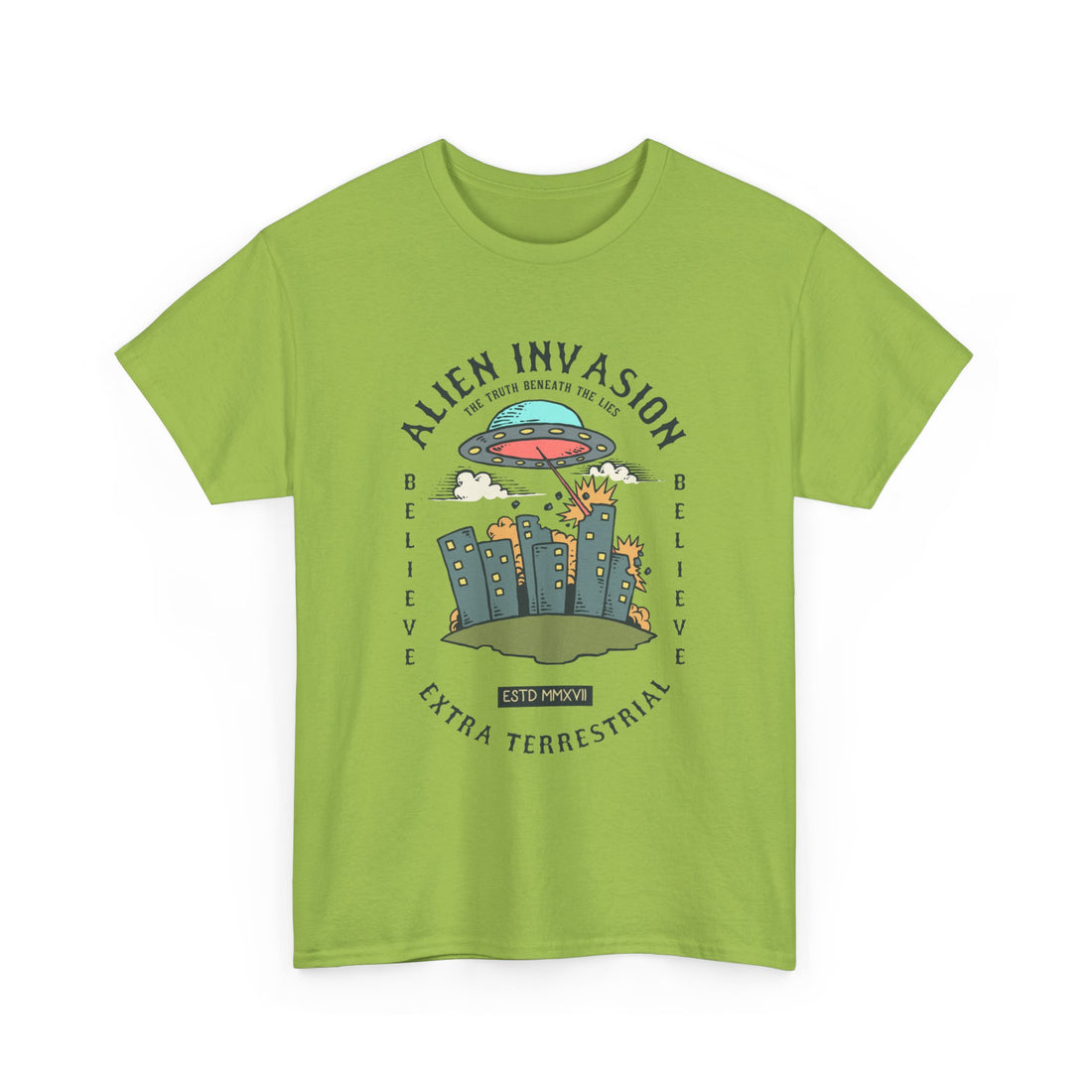 Alien Invasion Extra Terrestrial T-Shirt - Graphic T-Shirt from Tee Utopia