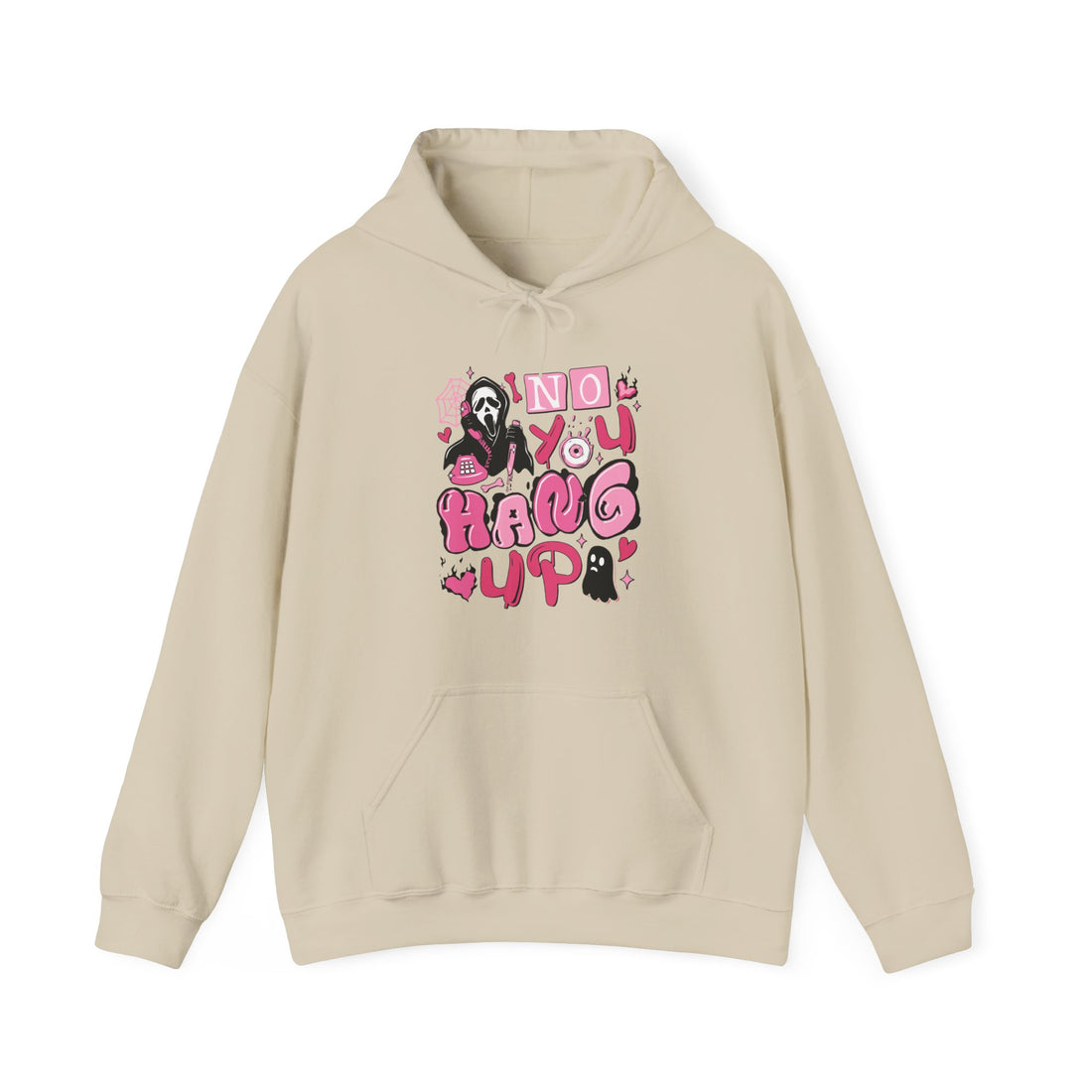 No You Hang Up Scream Ghost Face Hoodie - Graphic Hoodie from Tee Utopia