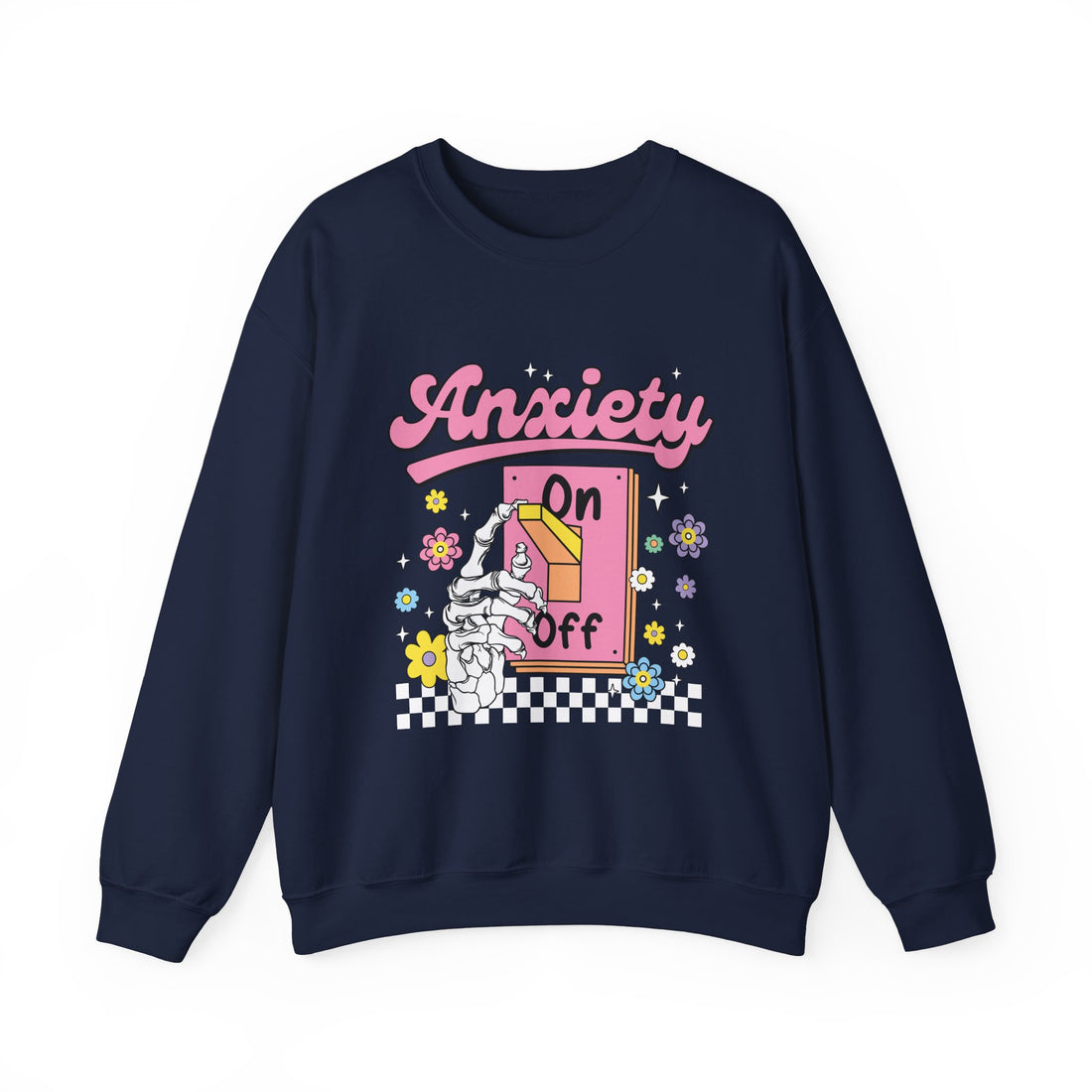 Anxiety On / Off Sweatshirt - Graphic Sweatshirt from Tee Utopia