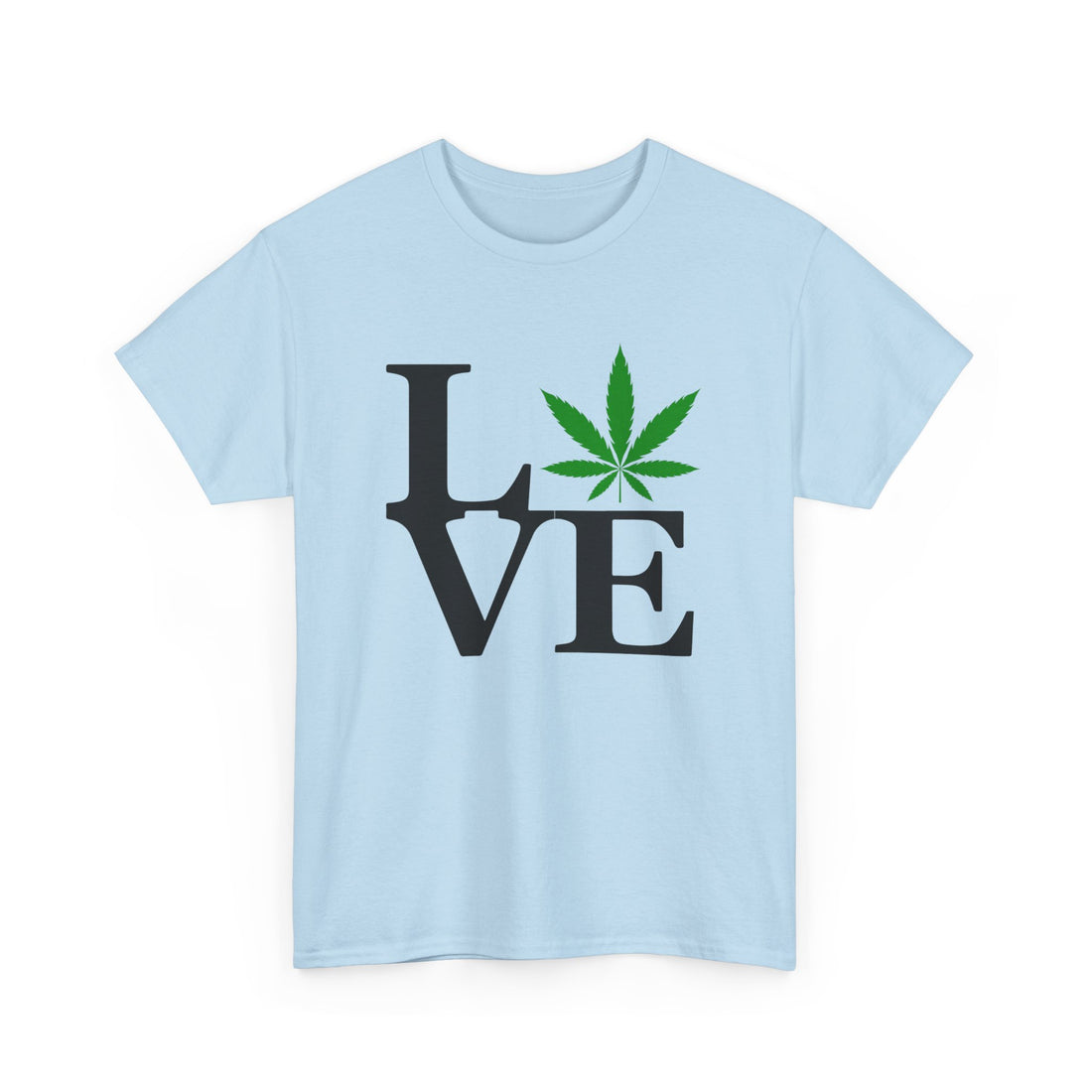 Love Cannabis Leaf T-Shirt - Graphic T-Shirt from Tee Utopia