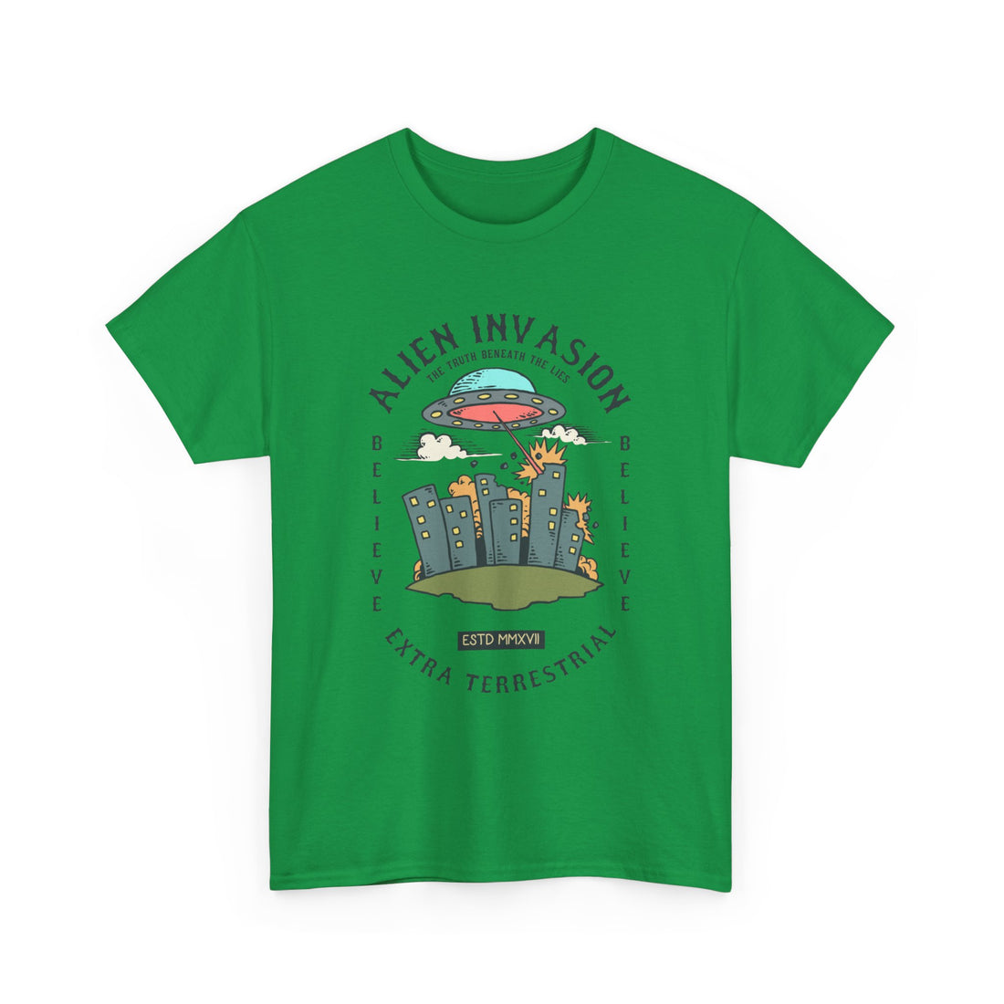 Alien Invasion Extra Terrestrial T-Shirt - Graphic T-Shirt from Tee Utopia