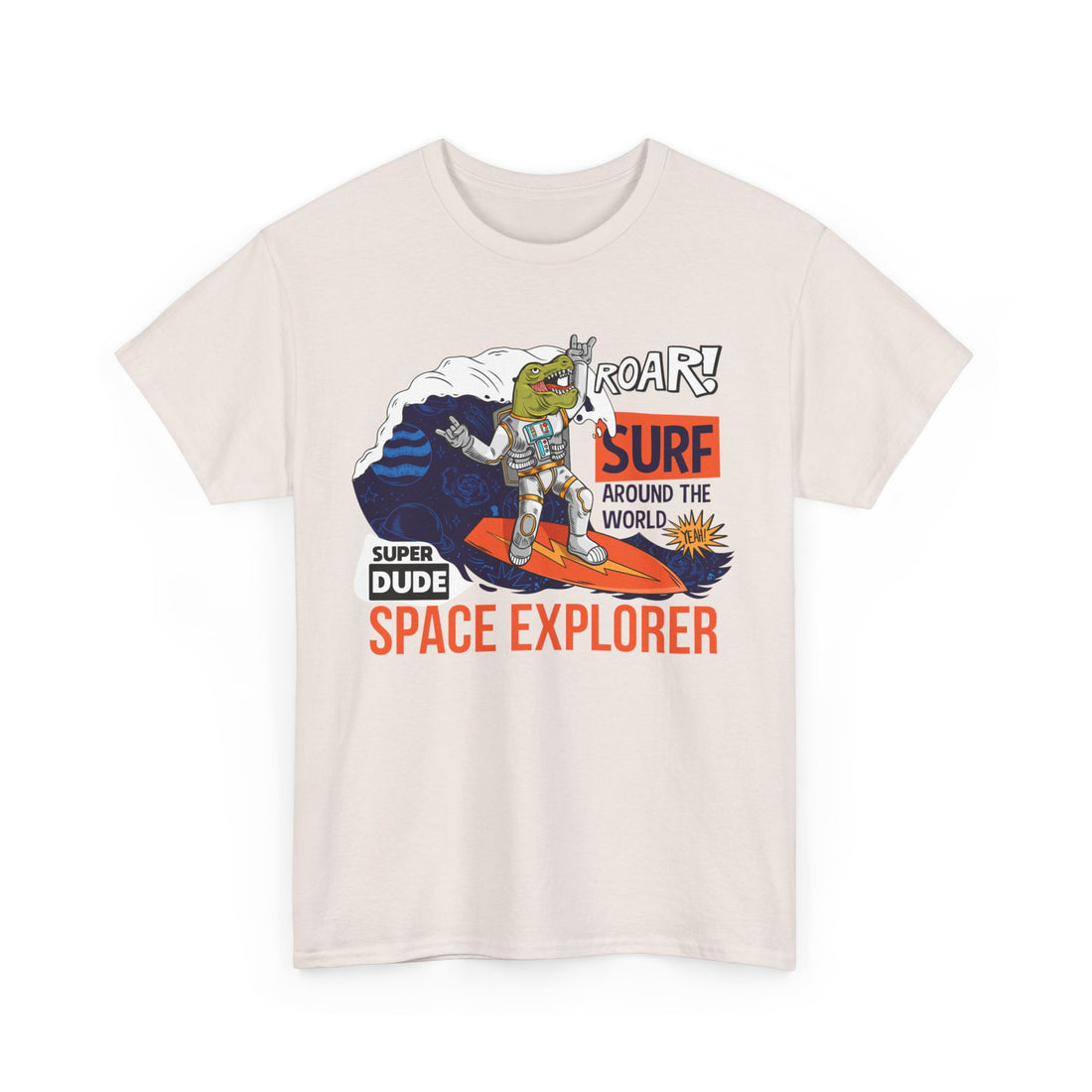 Space Explorer Surf T-Shirt - Graphic T-Shirt from Tee Utopia