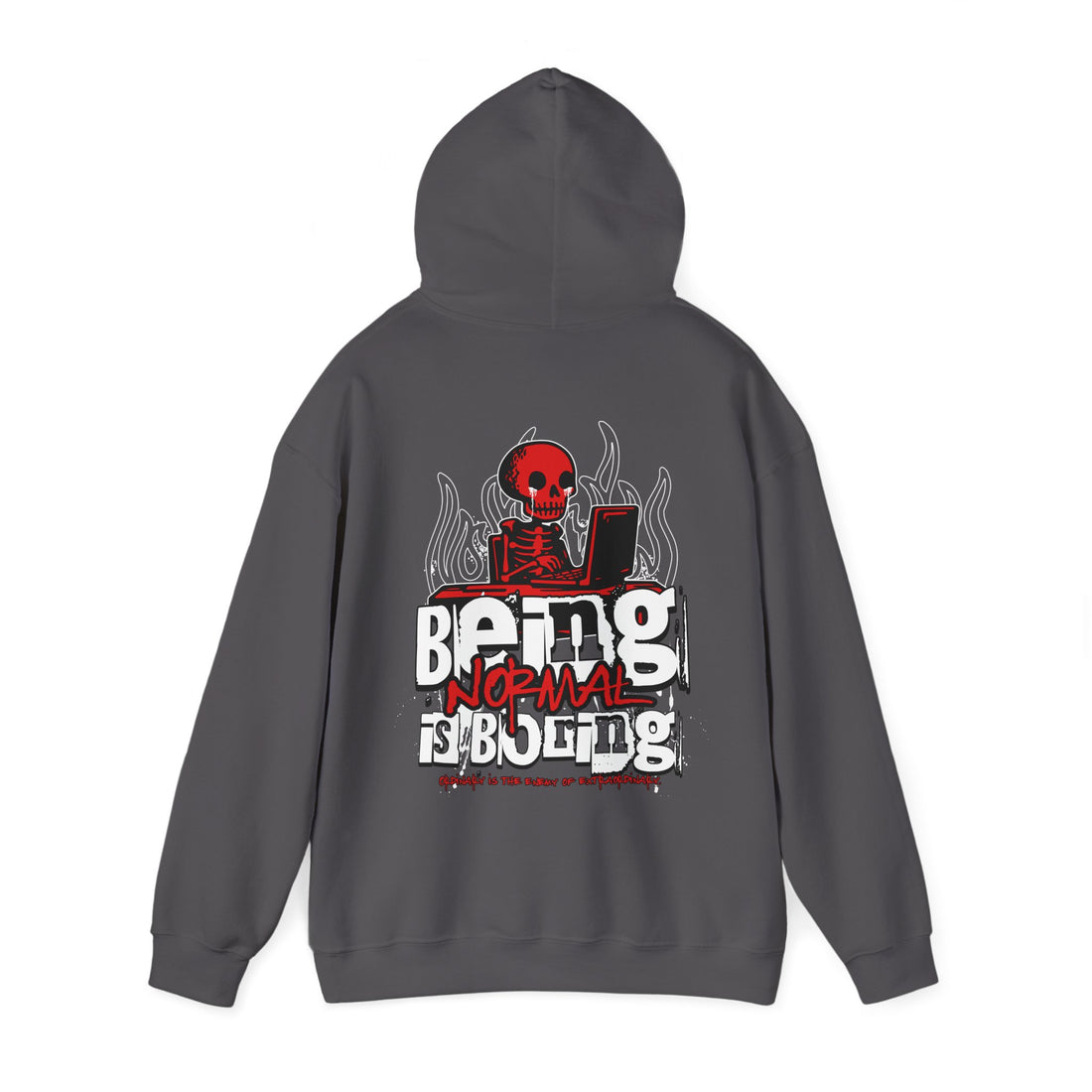 Being Normal Is Boring Front and Back Hoodie - Graphic Hoodie from Tee Utopia