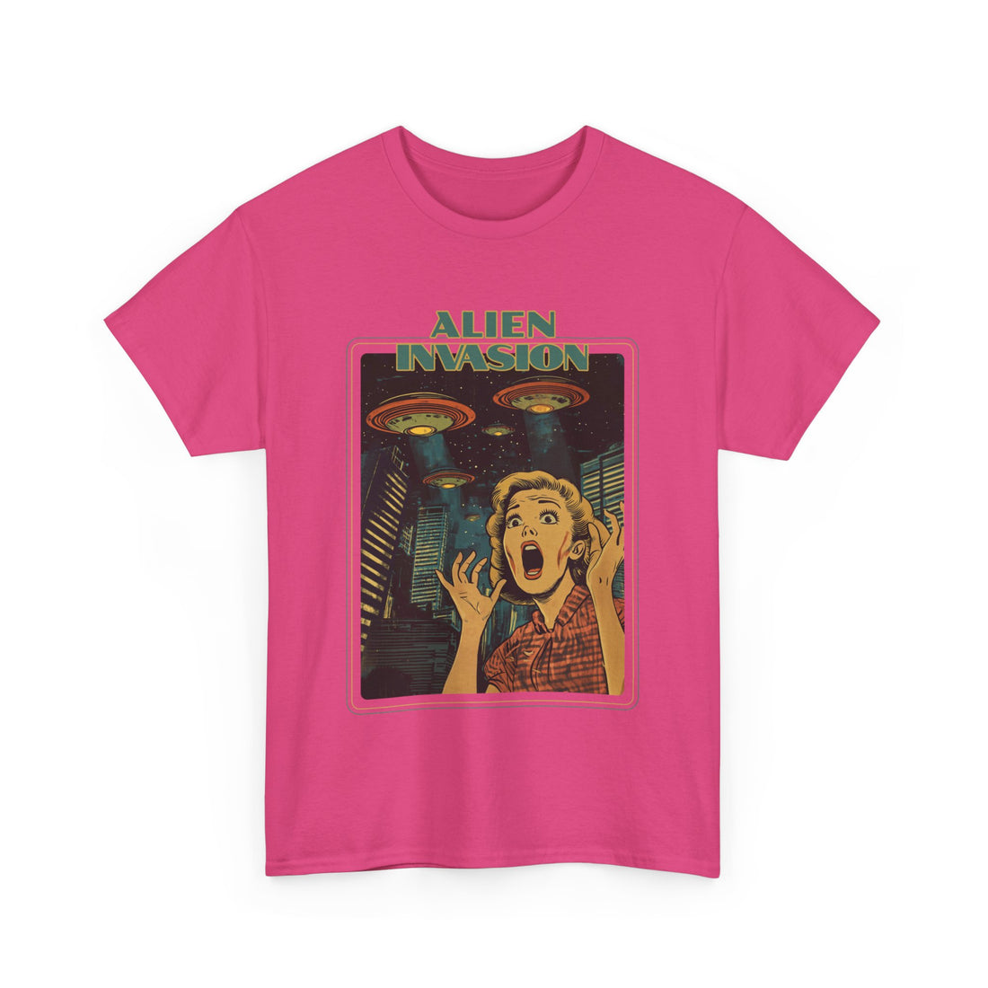 Alien Invasion City Attack T-Shirt - Graphic T-Shirt from Tee Utopia