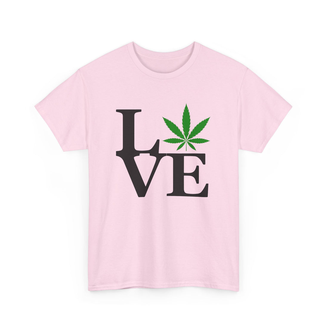 Love Cannabis Leaf T-Shirt - Graphic T-Shirt from Tee Utopia