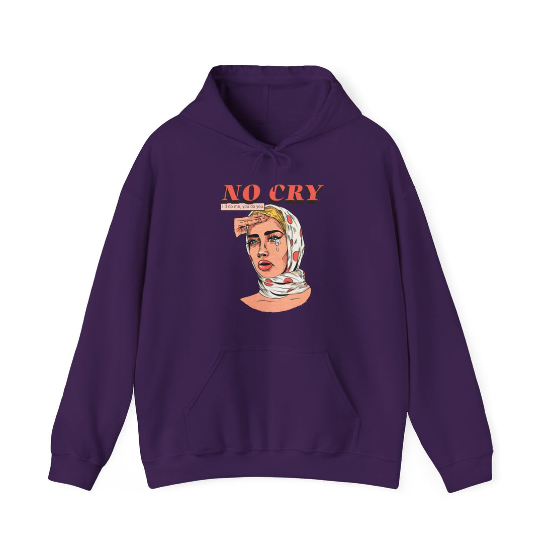 No Cry Hoodie - Graphic Hoodie from Tee Utopia