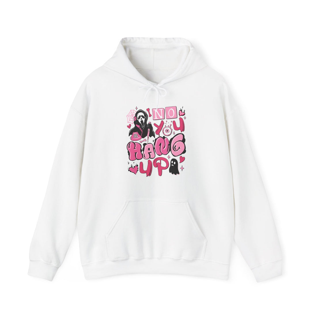 No You Hang Up Scream Ghost Face Hoodie - Graphic Hoodie from Tee Utopia