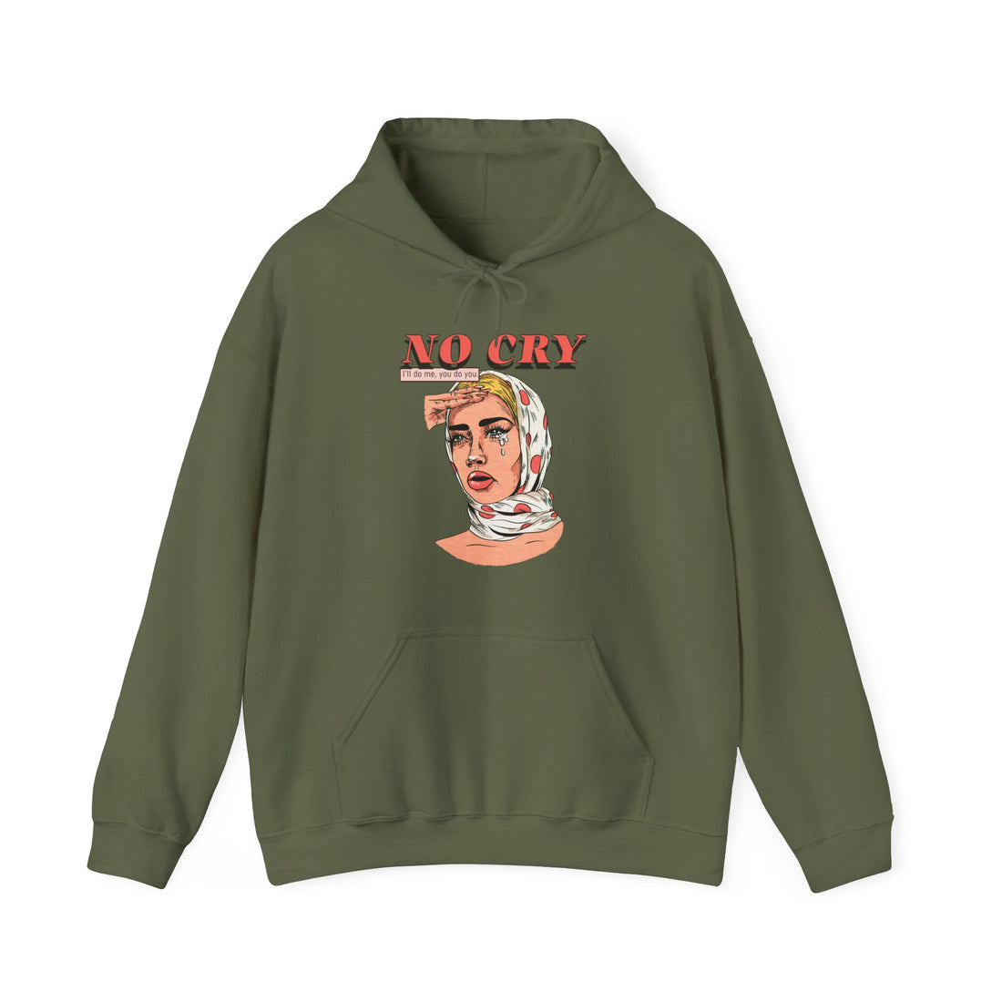 No Cry Hoodie - Graphic Hoodie from Tee Utopia