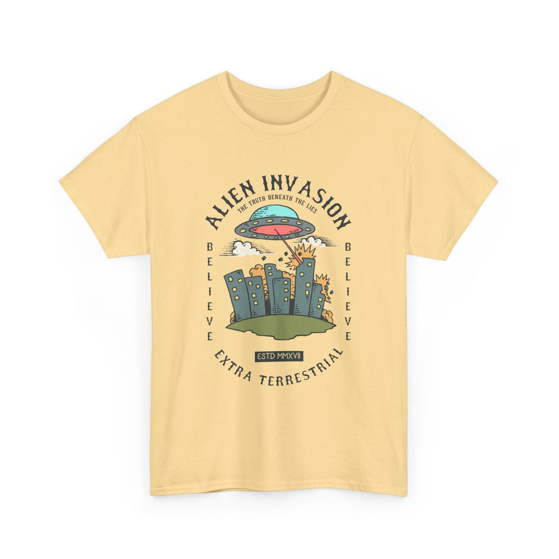 Alien Invasion Extra Terrestrial T-Shirt - Graphic T-Shirt from Tee Utopia