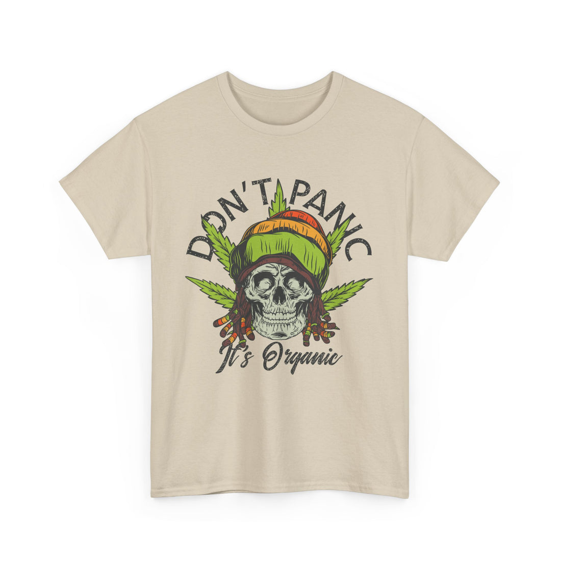 Don't Panic It's Organic Rasta T-Shirt - Graphic T-Shirt from Tee Utopia