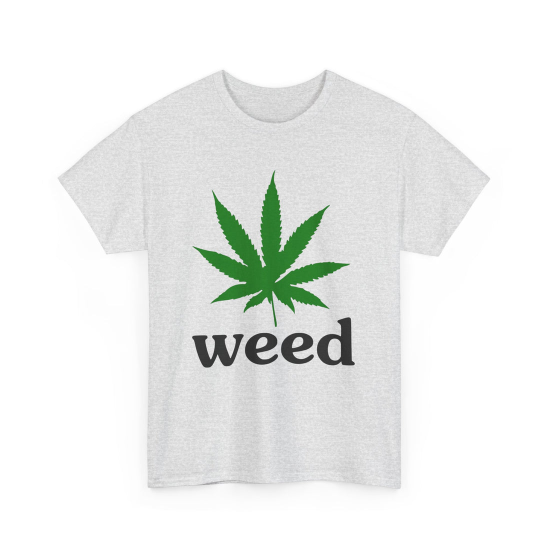 Weed Green Cannabis Leaf T-Shirt - Graphic T-Shirt from Tee Utopia