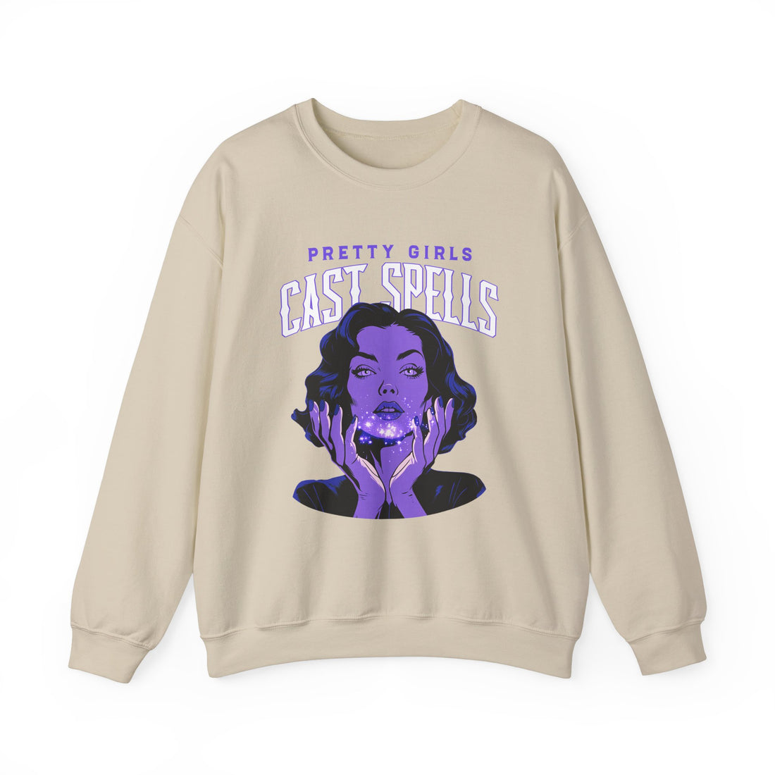 Pretty Girls Cast Spells Sweatshirt - Graphic Sweatshirt from Tee Utopia