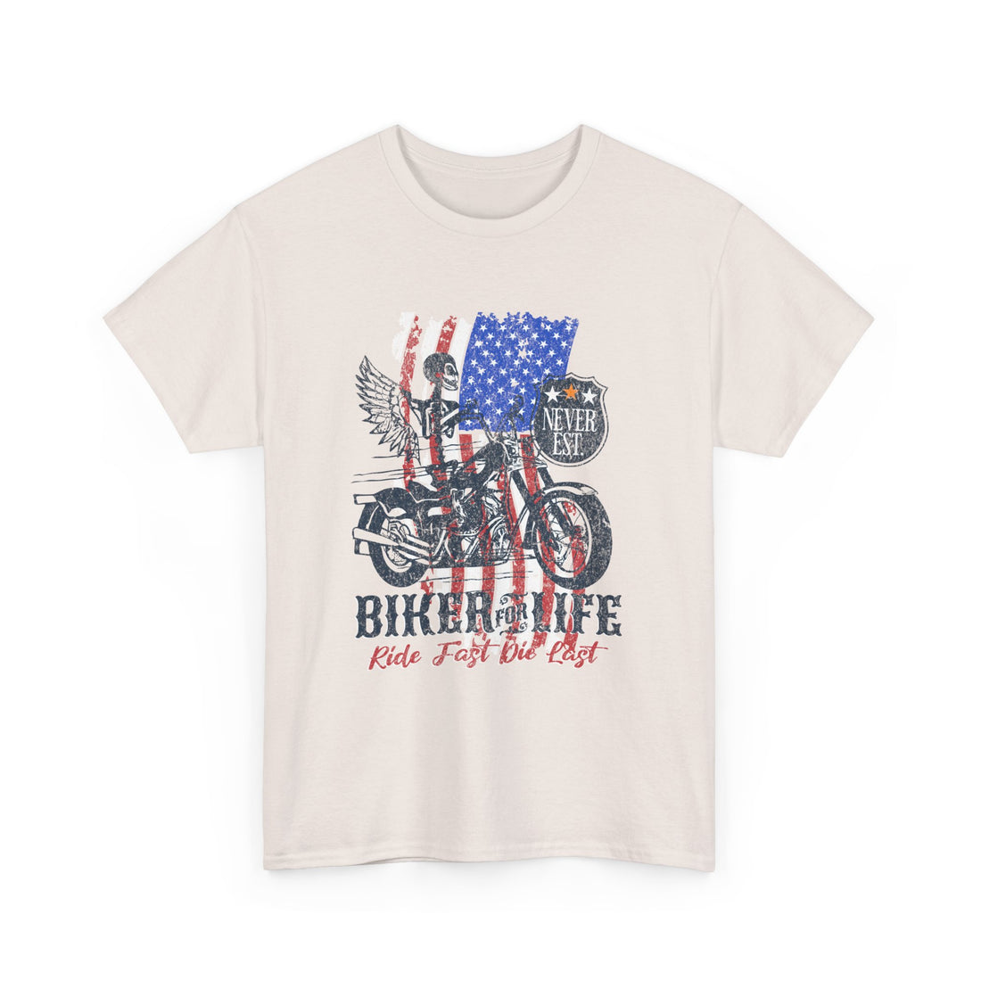 Biker For Life T-Shirt - Graphic T-Shirt from Tee Utopia