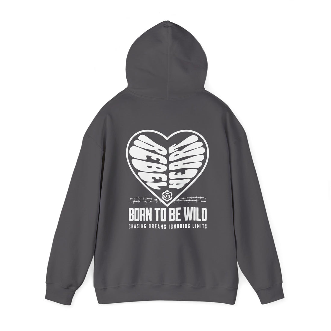 Rebel Heart Front and Back Hoodie - Graphic Hoodie from Tee Utopia