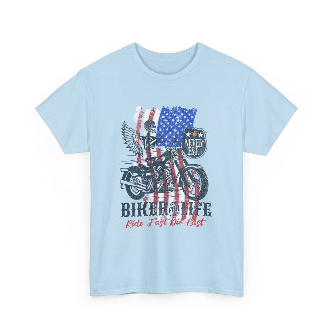 Biker For Life T-Shirt - Graphic T-Shirt from Tee Utopia