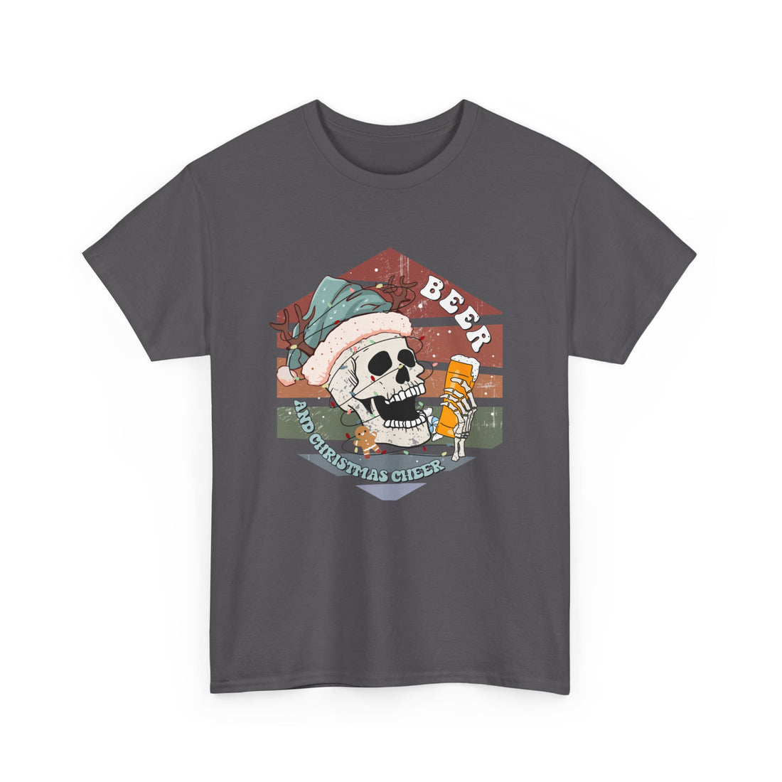 Beer & Christmas Cheer T-Shirt - Graphic T-Shirt from Tee Utopia