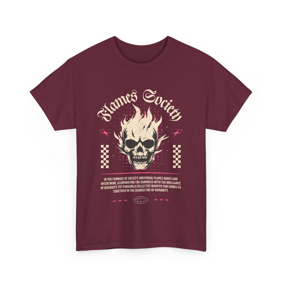 Flames Society T-Shirt - Graphic T-Shirt from Tee Utopia
