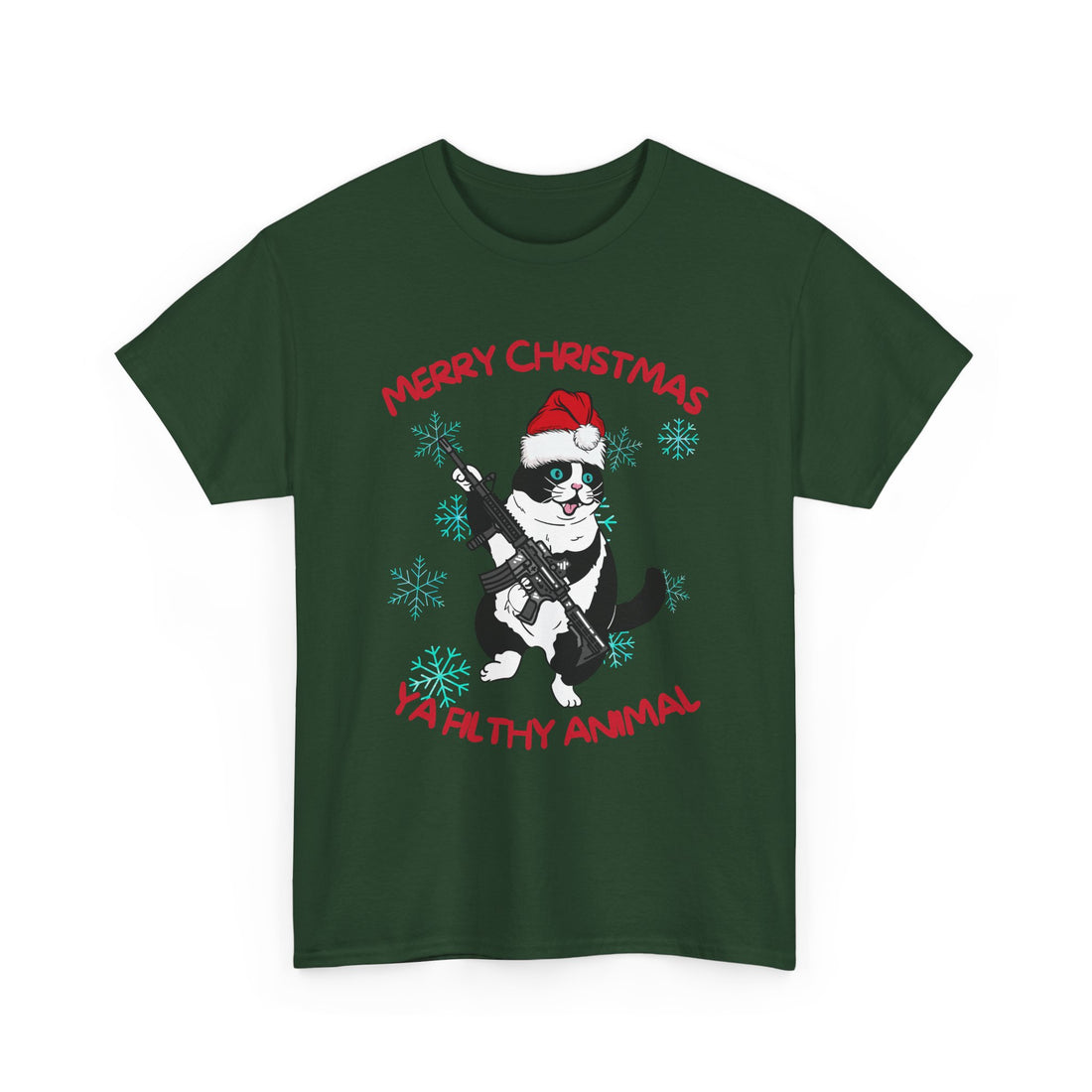 Merry Christmas Ya Filthy Animal T-Shirt - Graphic T-Shirt from Tee Utopia