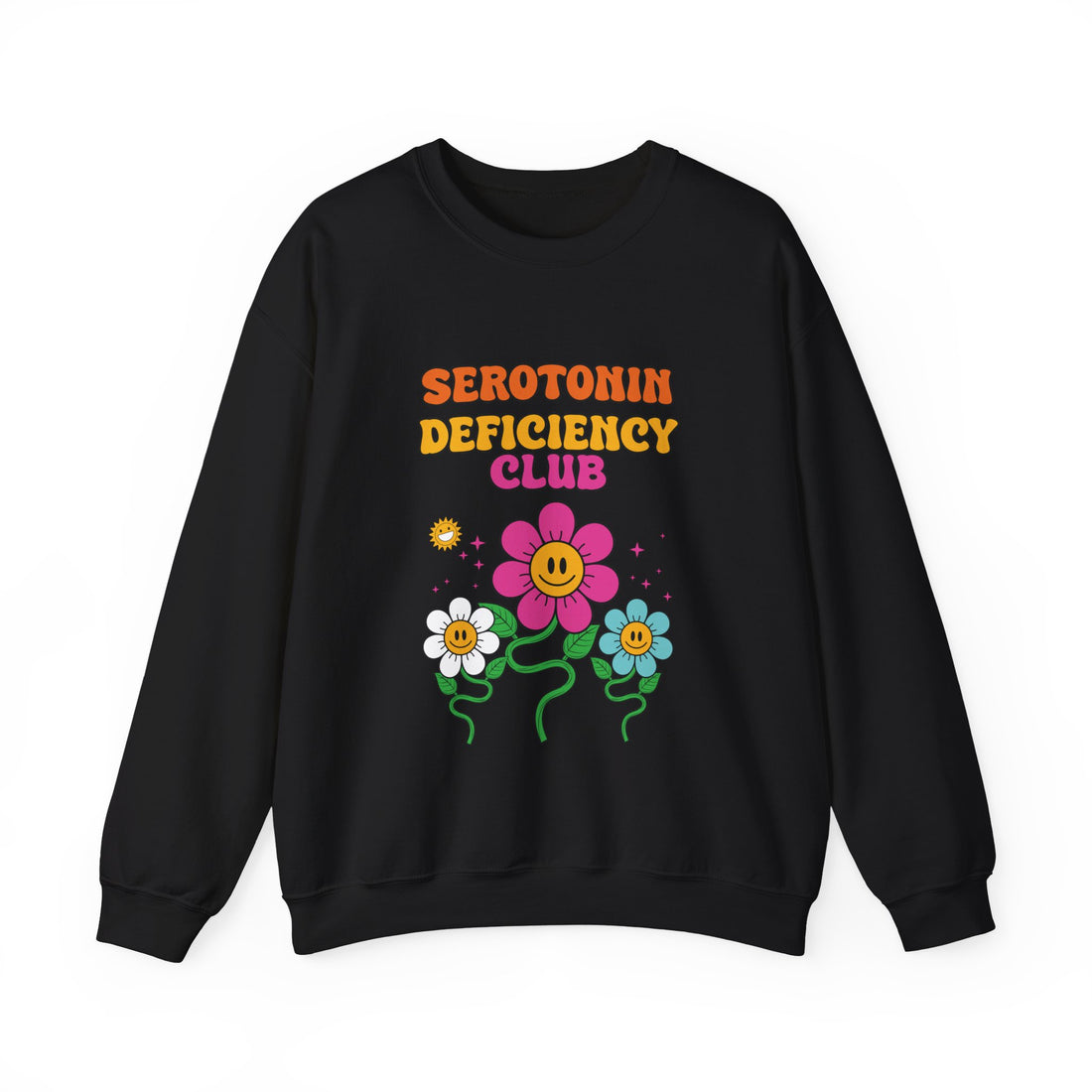 Serotonin Deficiency Club Sweatshirt - Graphic Sweatshirt from Tee Utopia