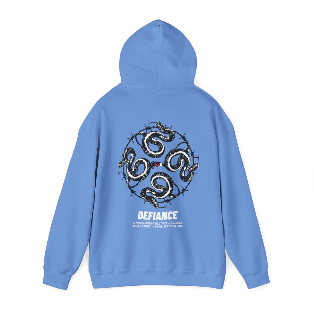 Defiance Front and Back Hoodie - Graphic Hoodie from Tee Utopia