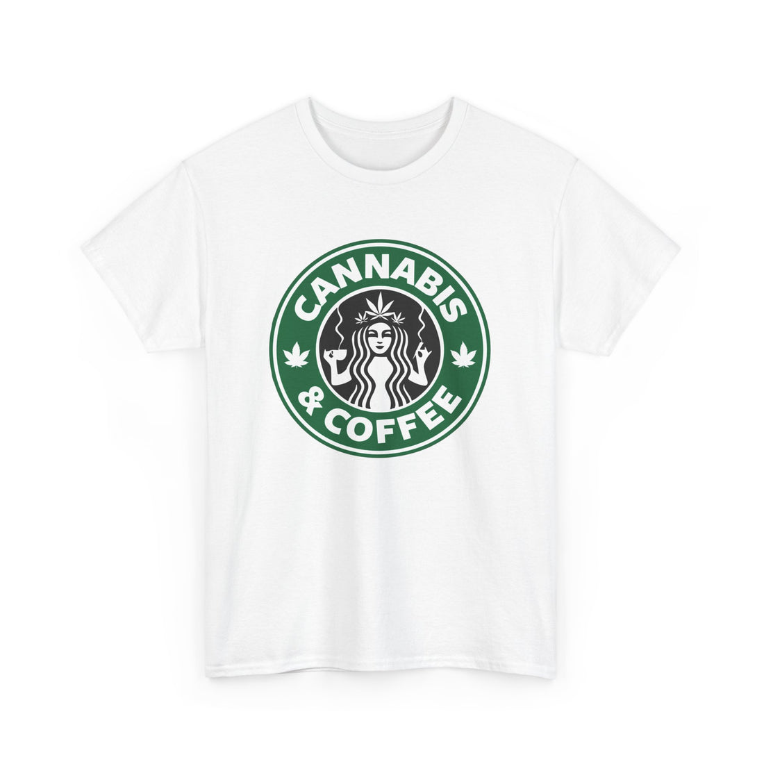 Cannabis and Coffee T-Shirt - Graphic T-Shirt from Tee Utopia