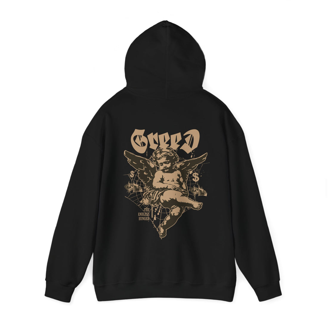 Greed Front and Back Hoodie - Graphic Hoodie from Tee Utopia
