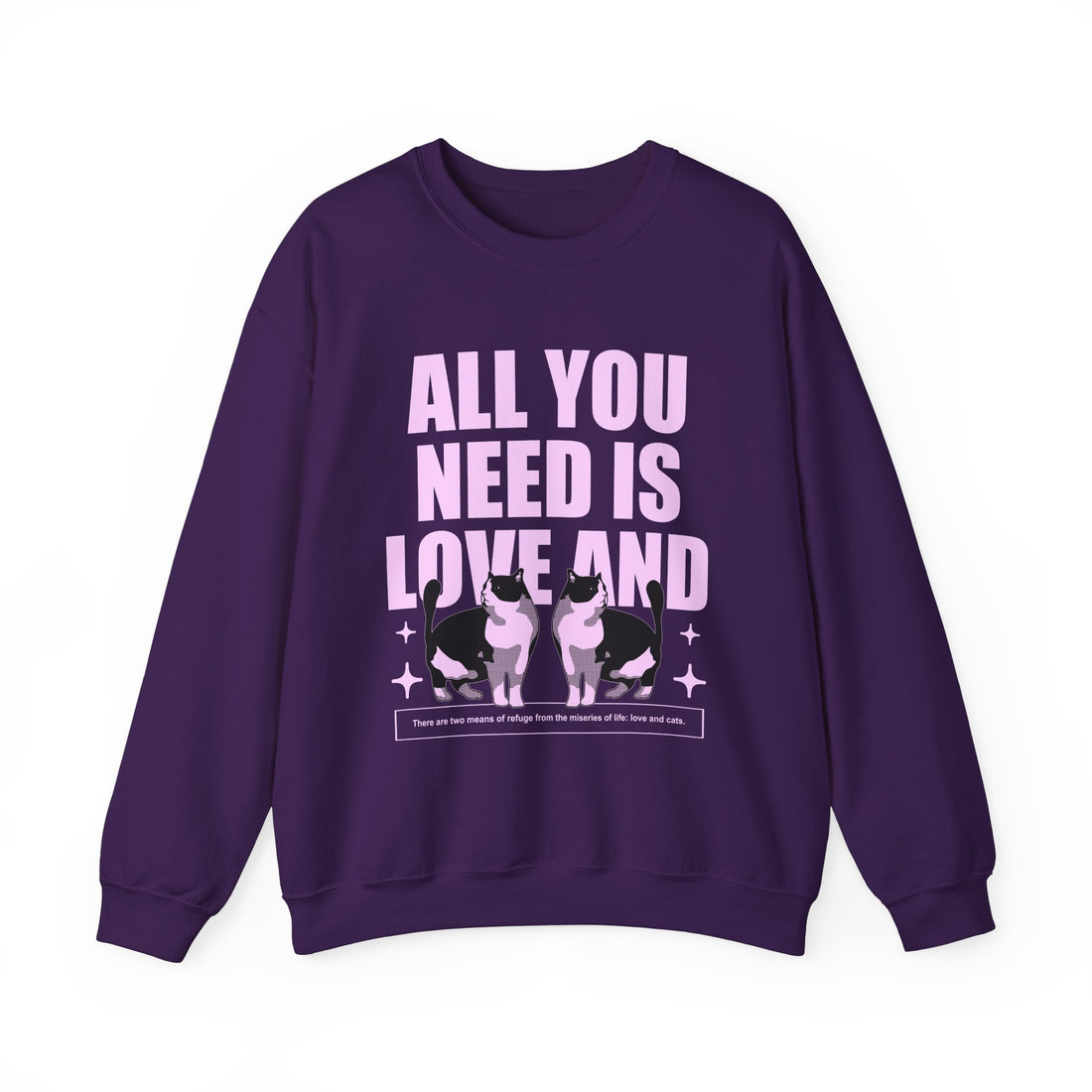 All You Need is Love Sweatshirt - Graphic Sweatshirt from Tee Utopia