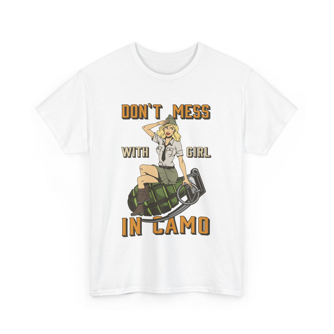Don't Mess With a Girl in Camo T-Shirt - Graphic T-Shirt from Tee Utopia
