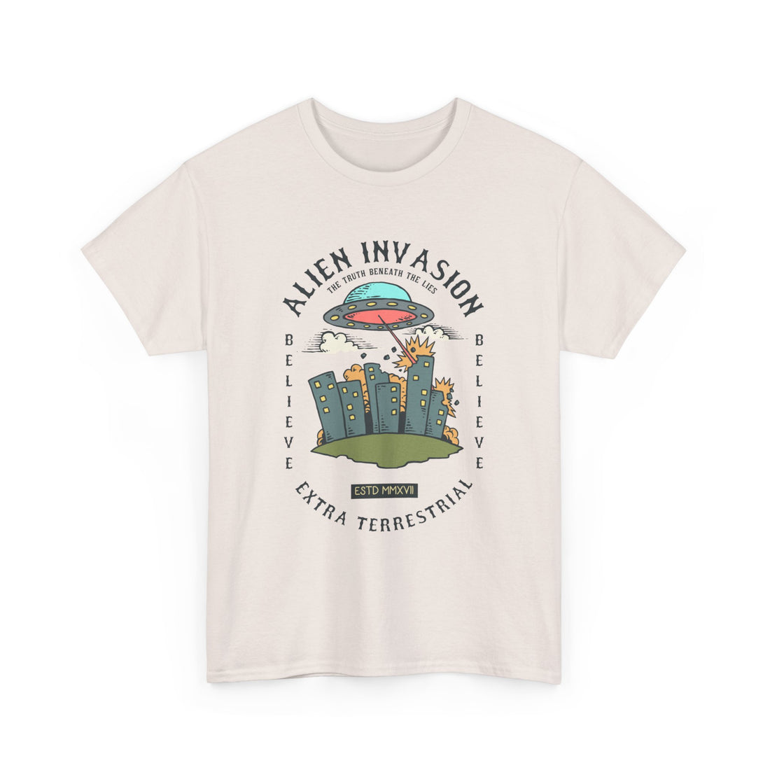 Alien Invasion Extra Terrestrial T-Shirt - Graphic T-Shirt from Tee Utopia