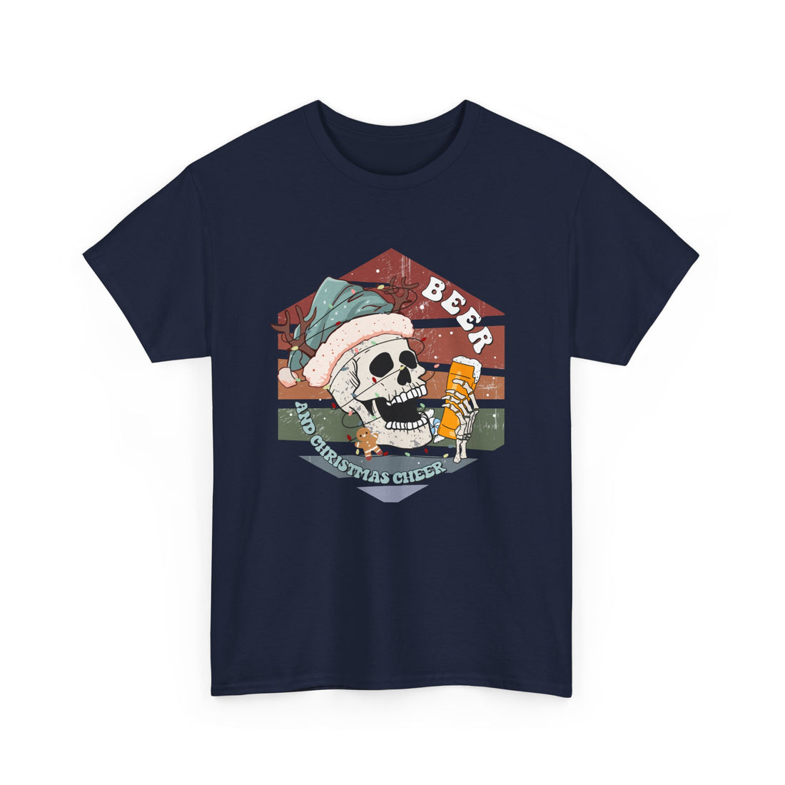 Beer & Christmas Cheer T-Shirt - Graphic T-Shirt from Tee Utopia