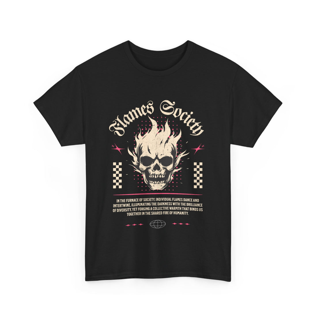 Flames Society T-Shirt - Graphic T-Shirt from Tee Utopia