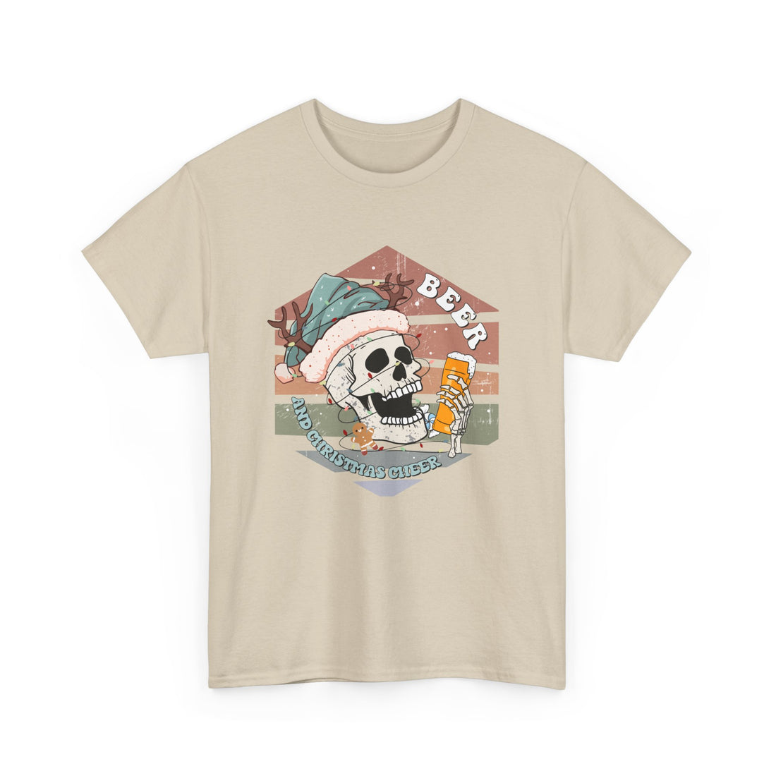 Beer & Christmas Cheer T-Shirt - Graphic T-Shirt from Tee Utopia