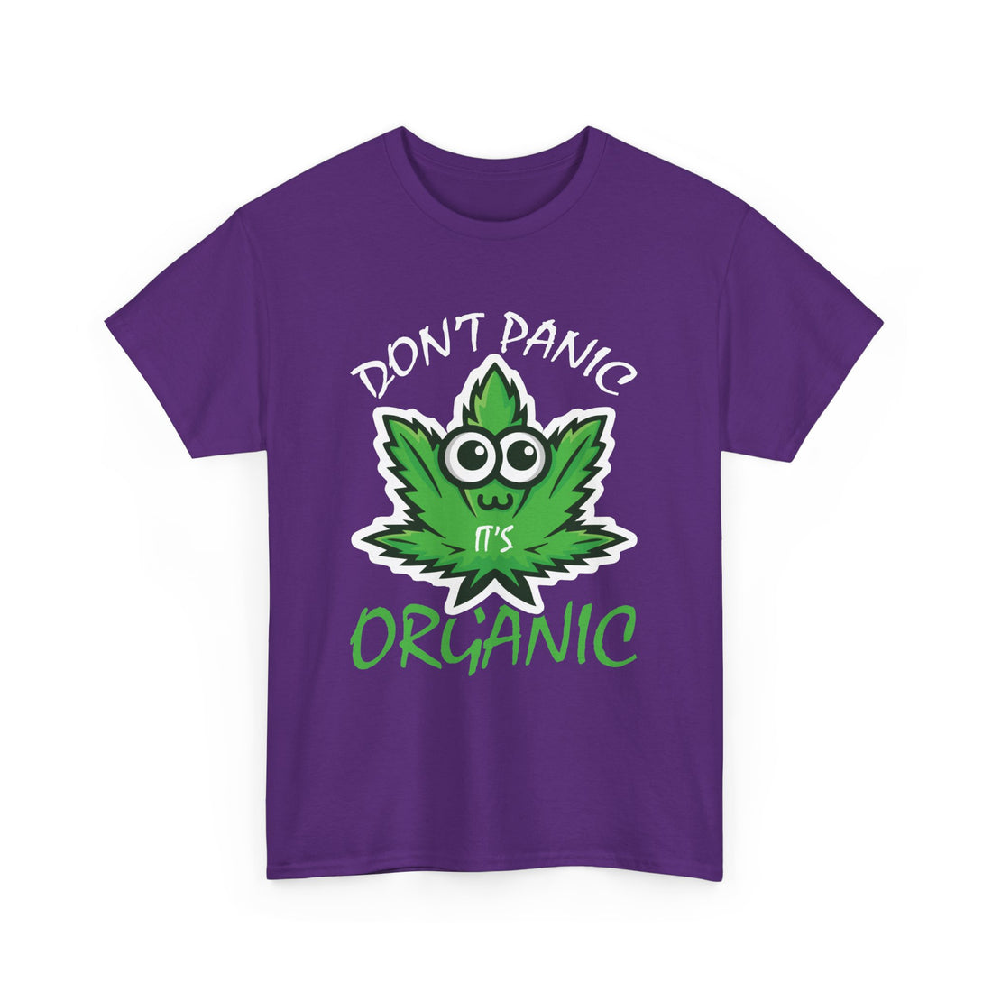 Don't Panic It's Organic Cannabis Leaf T-Shirt - Graphic T-Shirt from Tee Utopia