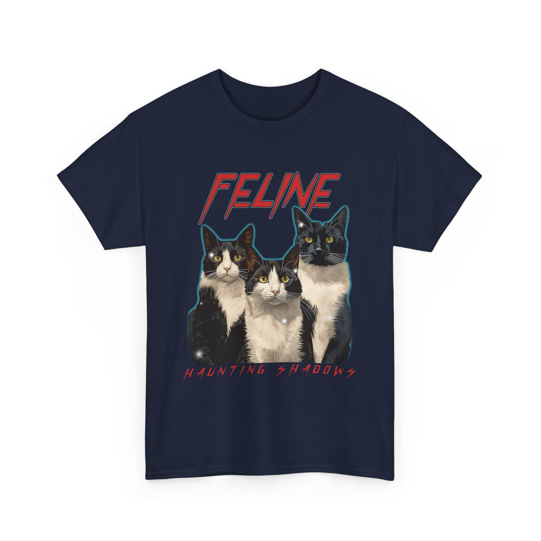 Feline Haunting Shadows T-Shirt - Graphic T-Shirt from Tee Utopia