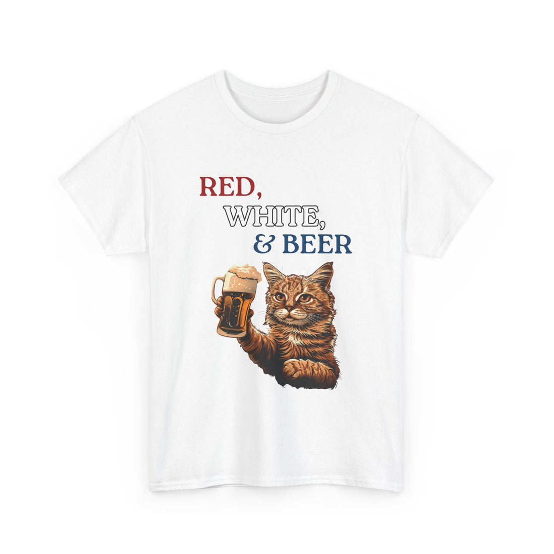 Red, White, & Beer T-Shirt - Graphic T-Shirt from Tee Utopia