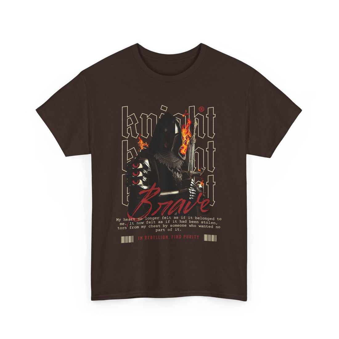 Brave Knight T-Shirt - Graphic T-Shirt from Tee Utopia