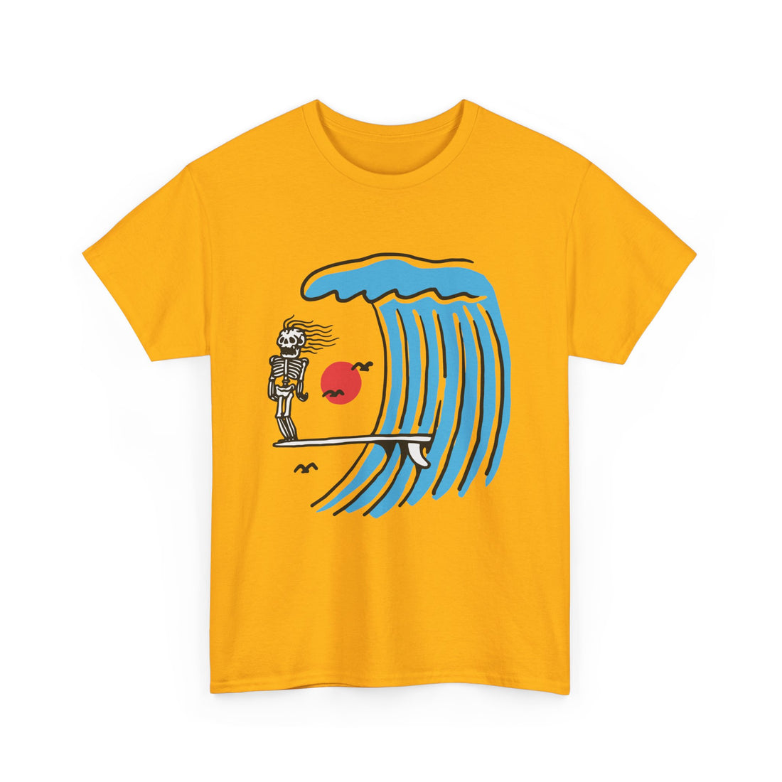 Skeleton Surfer T-Shirt - Graphic T-Shirt from Tee Utopia
