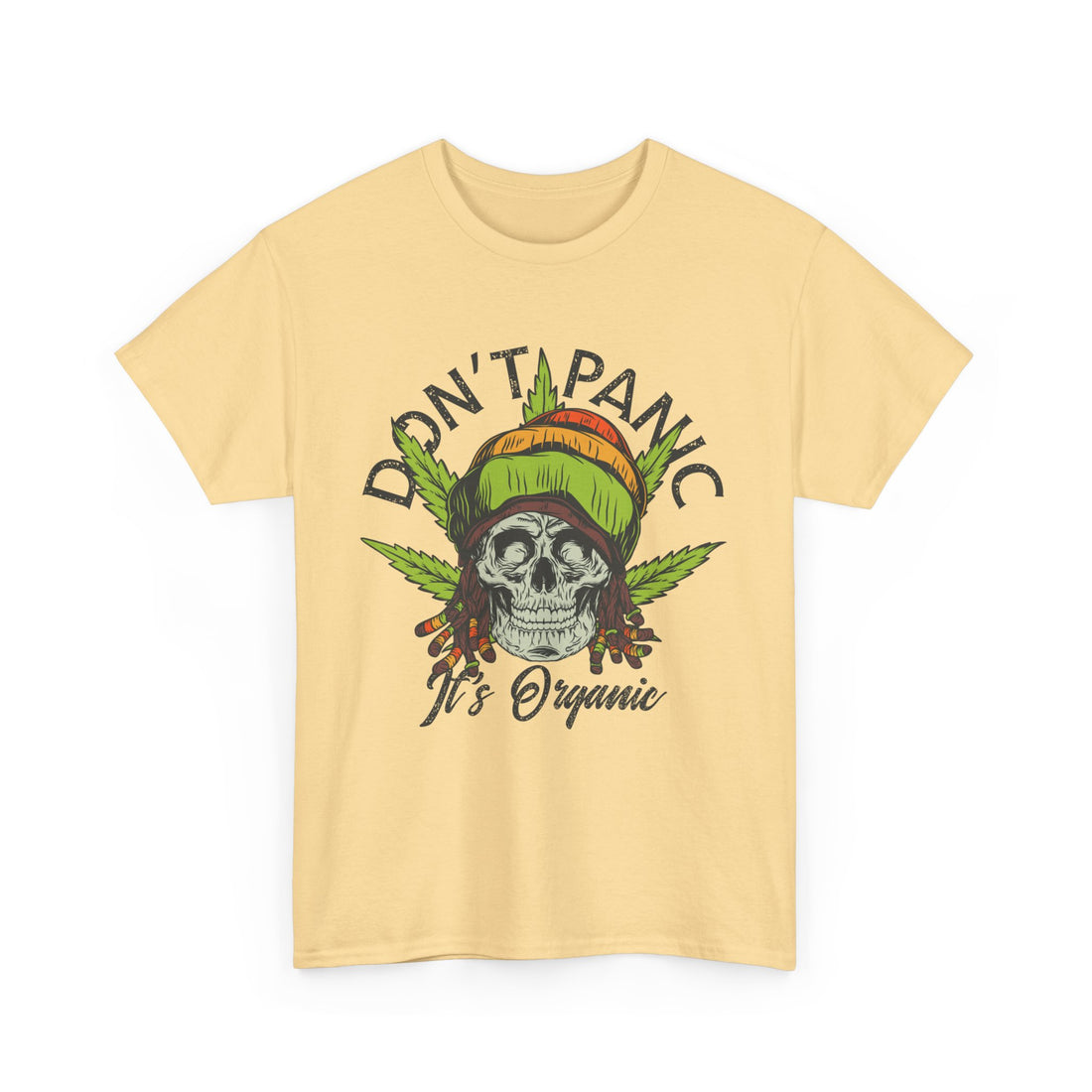 Don't Panic It's Organic Rasta T-Shirt - Graphic T-Shirt from Tee Utopia