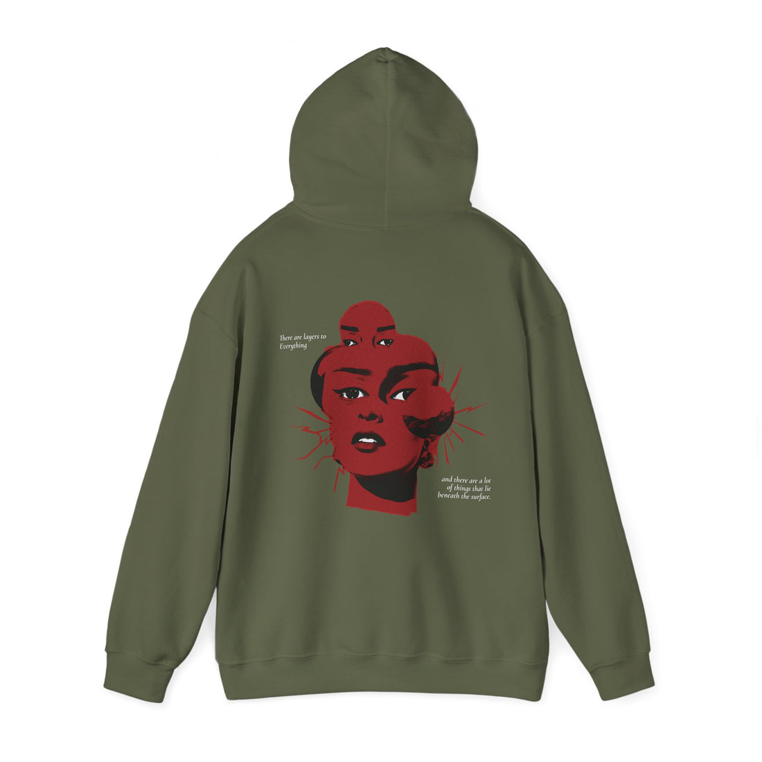 Fragmented Visual Front and Back Hoodie