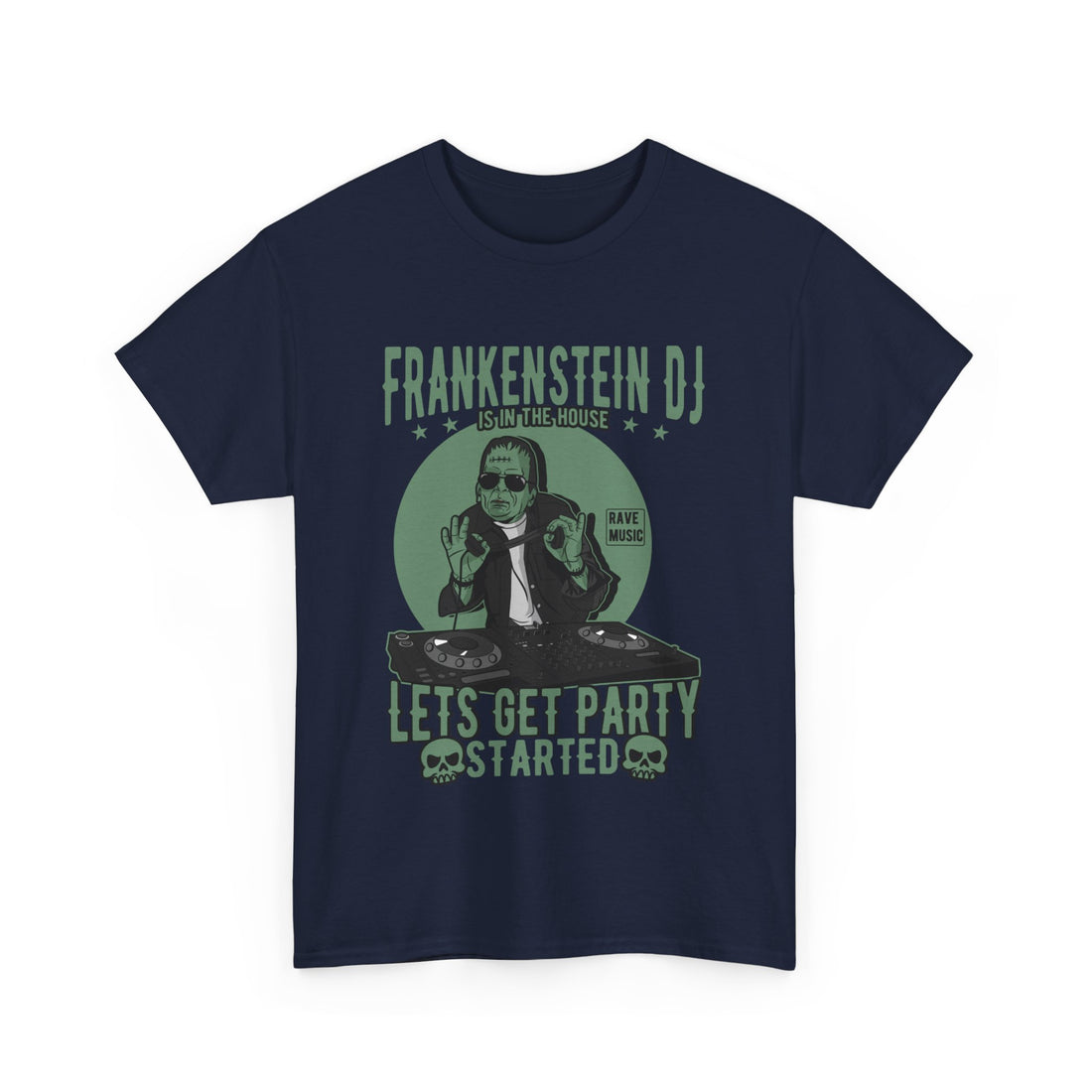 Frankenstein DJ T-Shirt - Graphic T-Shirt from Tee Utopia