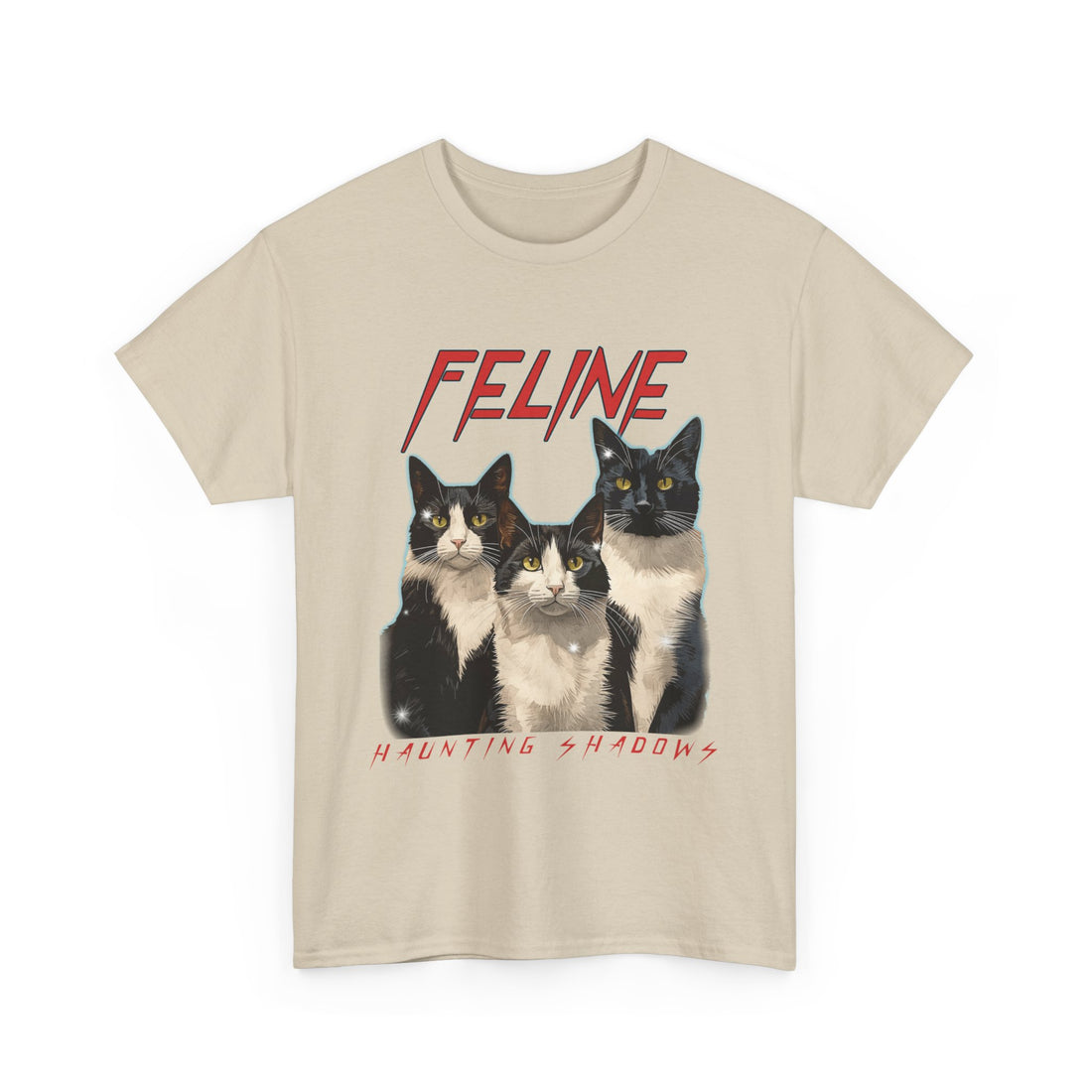 Feline Haunting Shadows T-Shirt - Graphic T-Shirt from Tee Utopia
