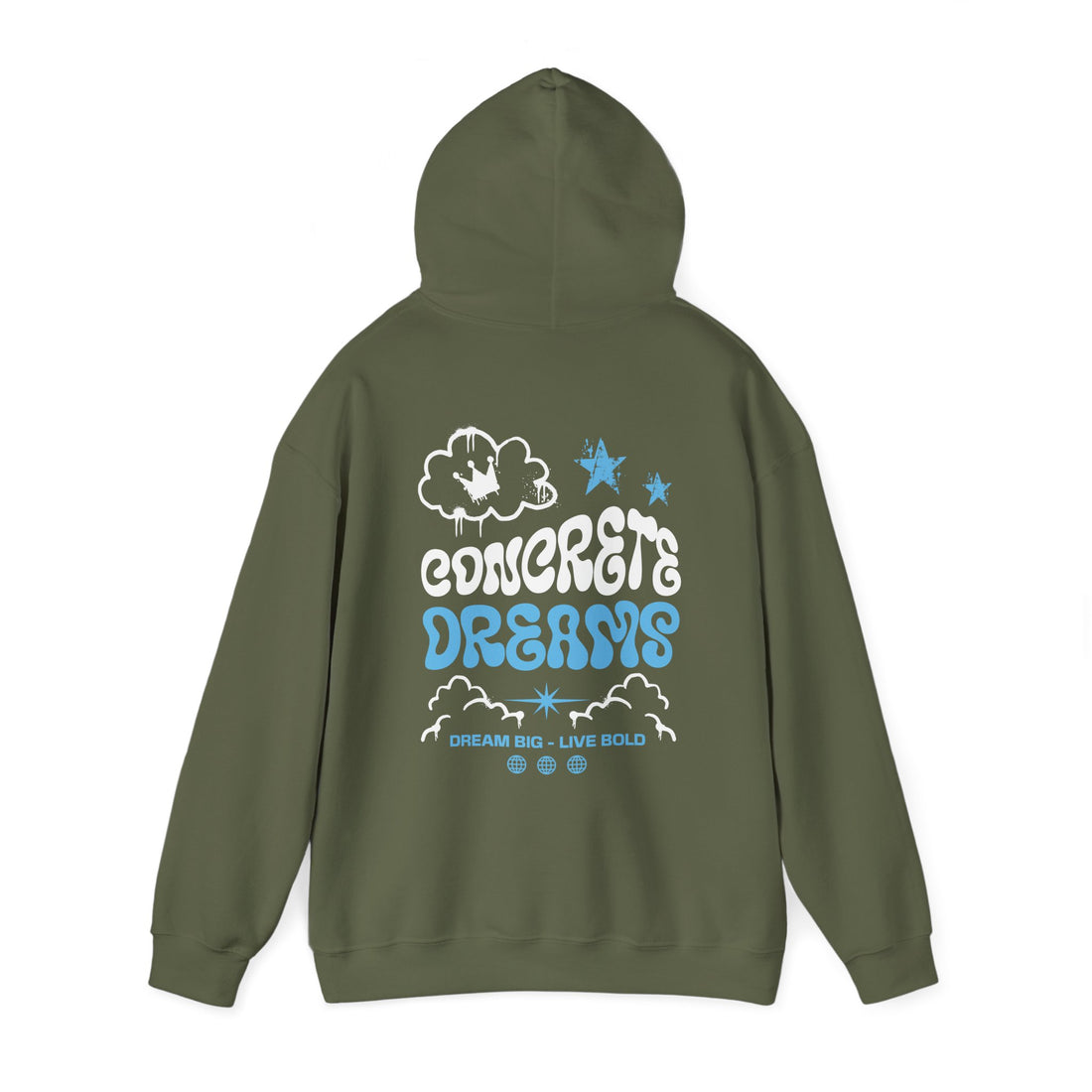 Concrete Dreams Front and Back Hoodie - Graphic Hoodie from Tee Utopia
