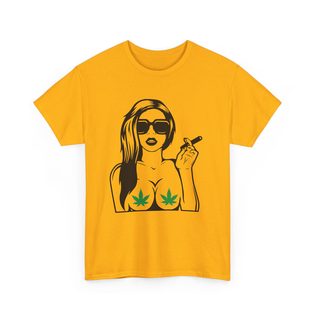 Woman Smoking Joint T-Shirt - Graphic T-Shirt from Tee Utopia