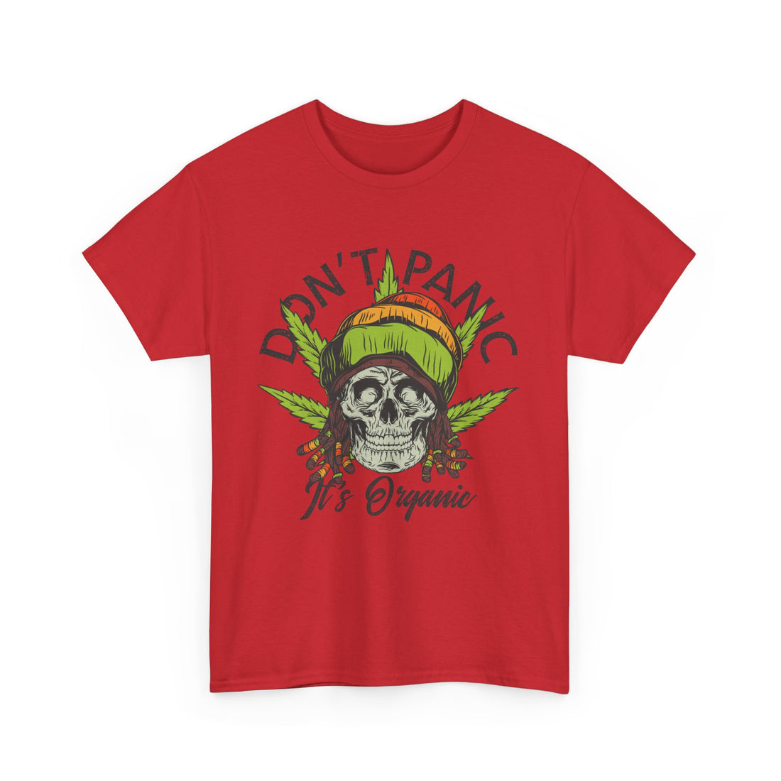 Don't Panic It's Organic Rasta T-Shirt - Graphic T-Shirt from Tee Utopia