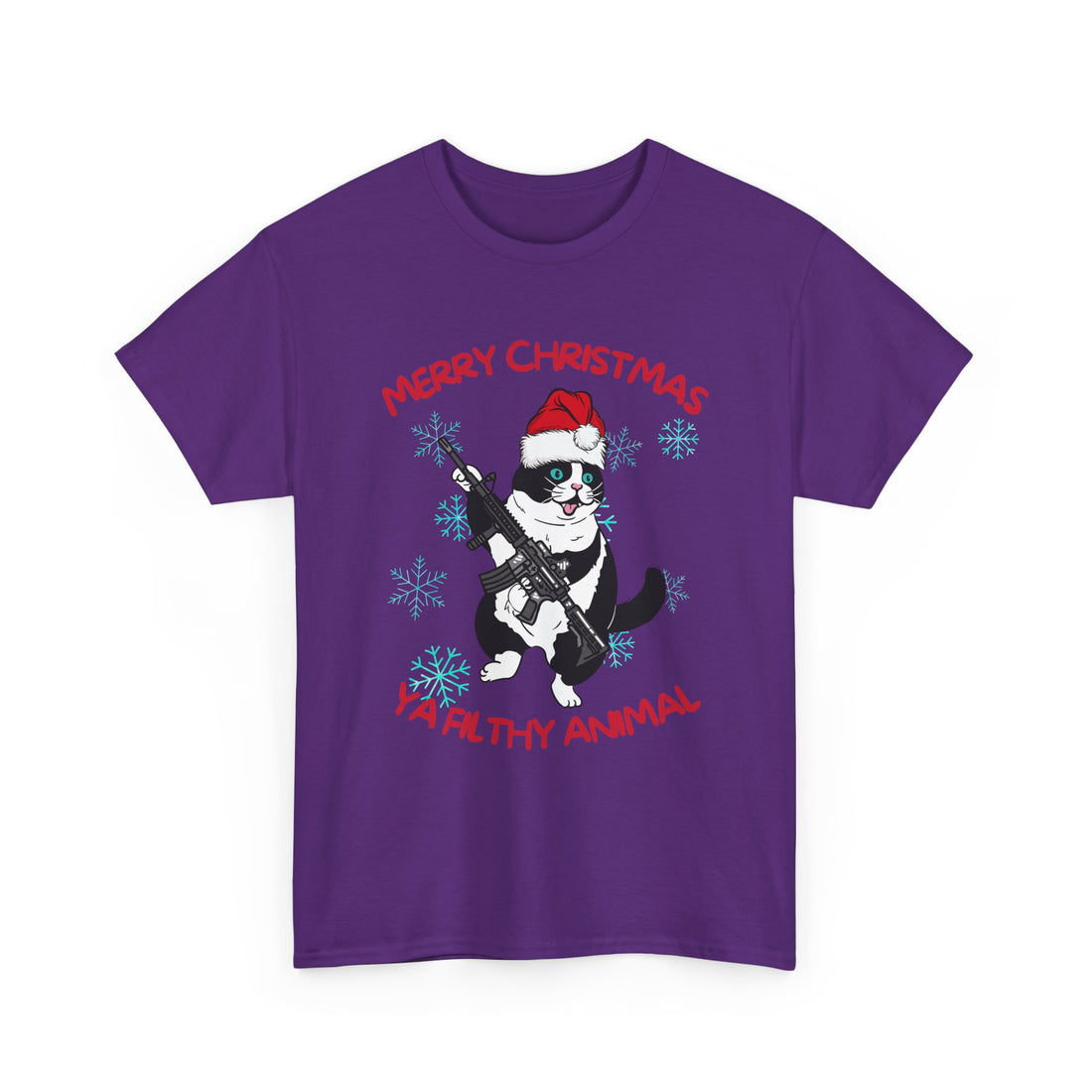 Merry Christmas Ya Filthy Animal T-Shirt - Graphic T-Shirt from Tee Utopia