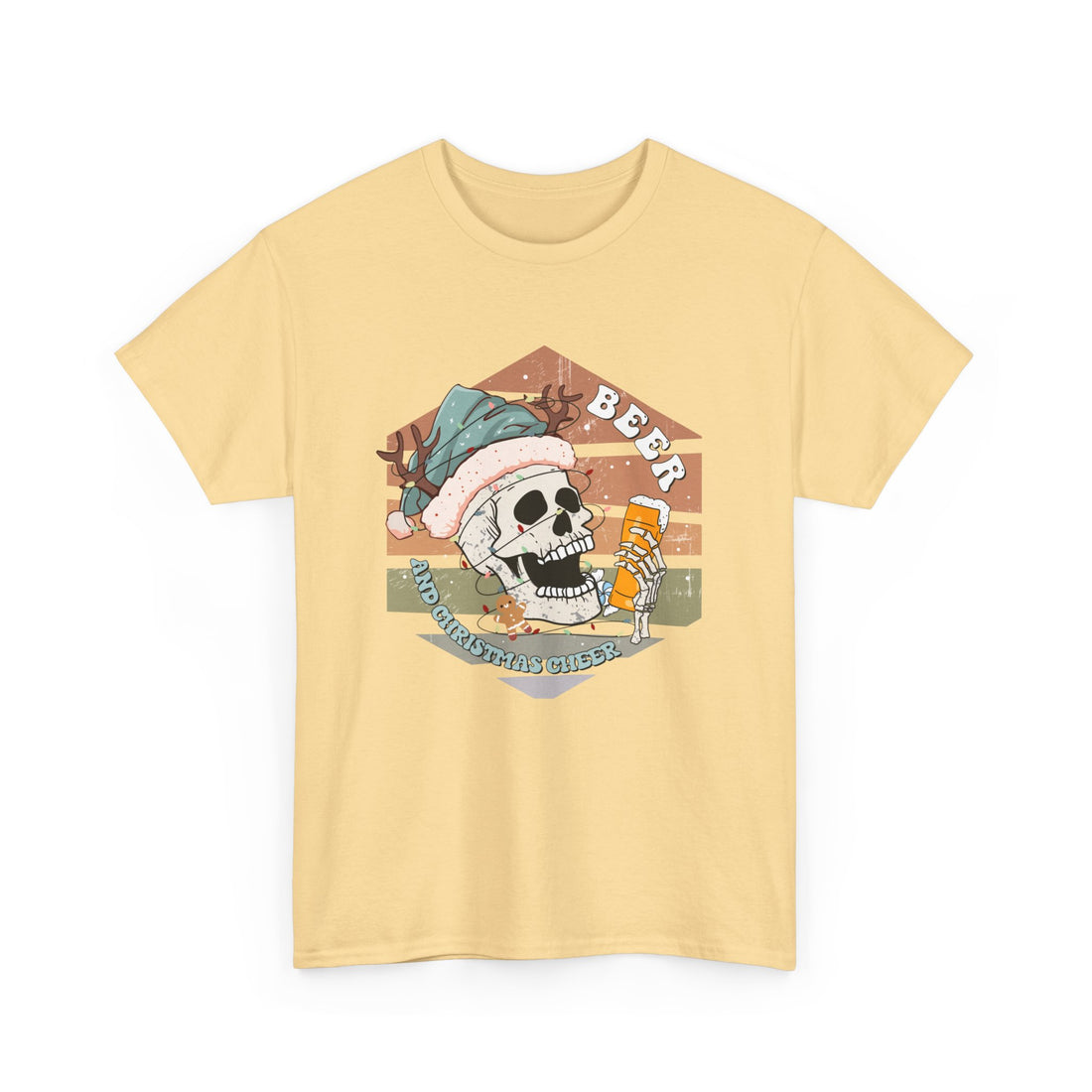 Beer & Christmas Cheer T-Shirt - Graphic T-Shirt from Tee Utopia