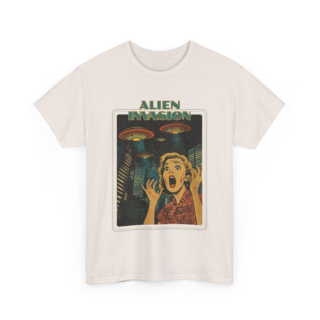Alien Invasion City Attack T-Shirt - Graphic T-Shirt from Tee Utopia