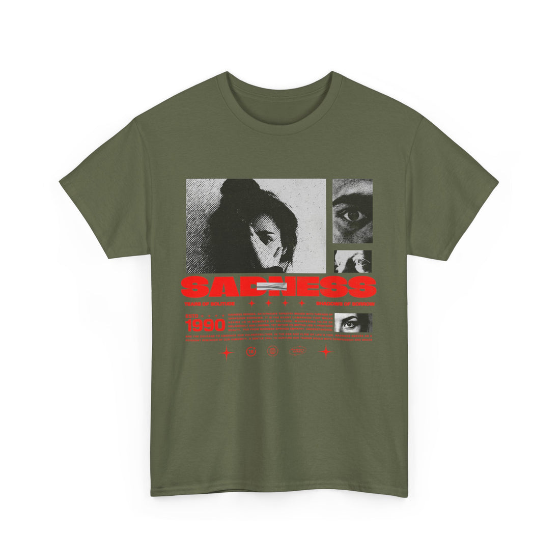 Sadness T-Shirt - Graphic T-Shirt from Tee Utopia