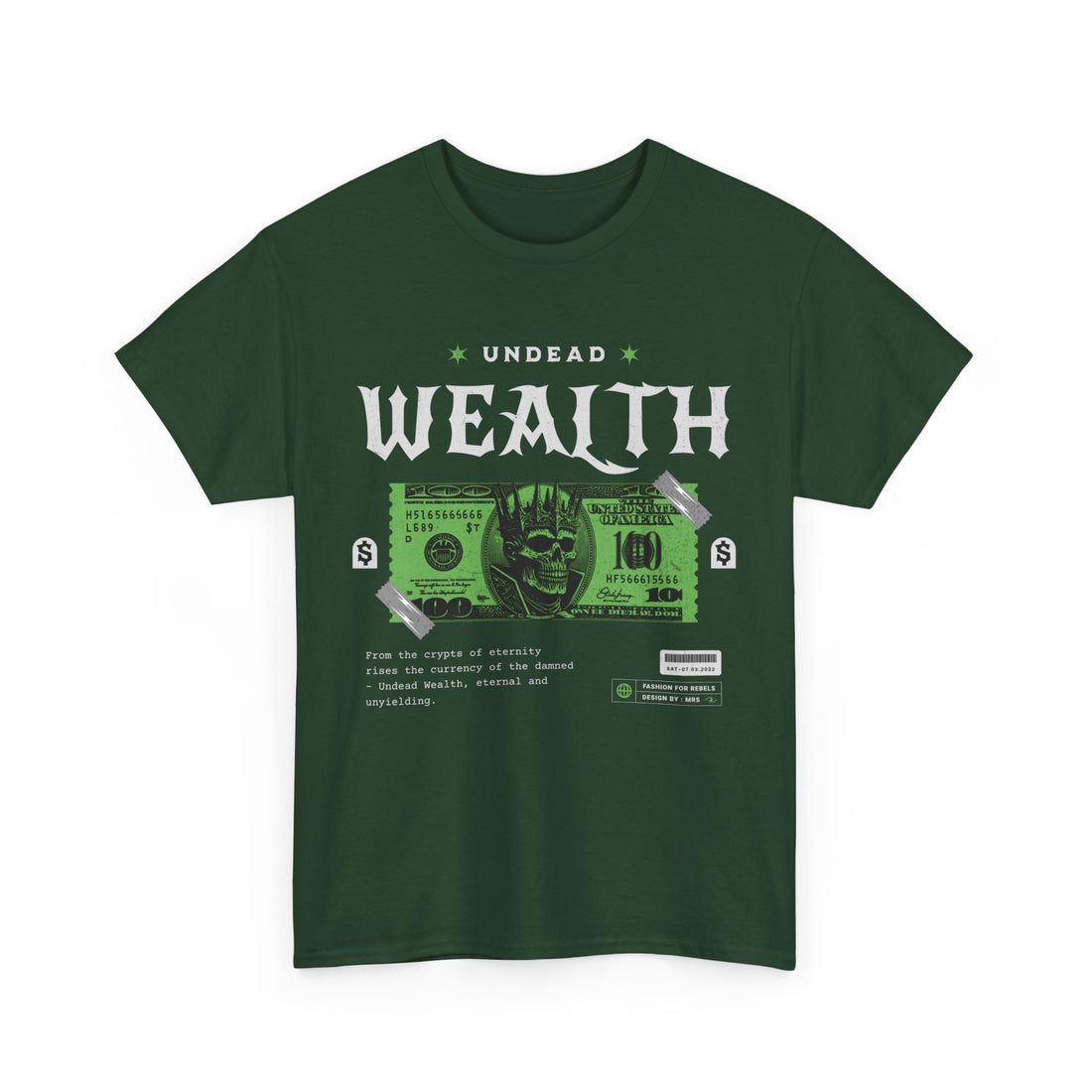 Undead Wealth T-Shirt - Graphic T-Shirt from Tee Utopia