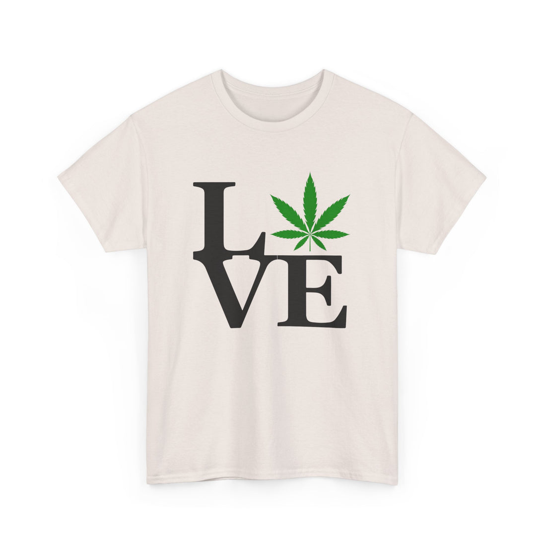 Love Cannabis Leaf T-Shirt - Graphic T-Shirt from Tee Utopia